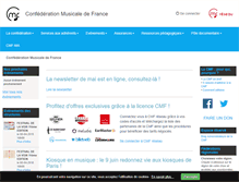 Tablet Screenshot of cmf-musique.org